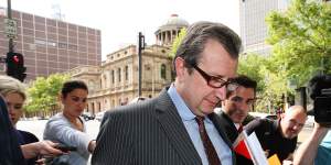 Lawyer George Defteros outside court in Melbourne in 2019. 