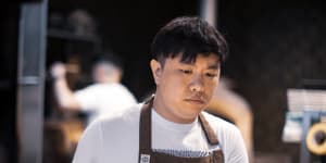 Korean chef Andrew Sung working Firebird this week.