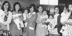 These six women were among 27 pregnant women who arrived at the hostel from East Timor in 1975.