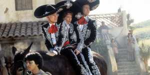 (From left) Steve Martin,Martin Short and Chevy Chase in Three Amigos!,the film where Martin and Short met. 