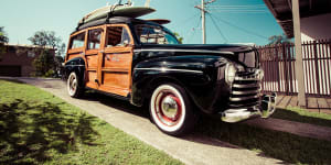 The eye-catching 1946 Ford Woody.