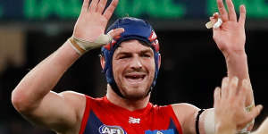 Happier days:The Demons are confident they can go someway to replacing Angus Brayshaw in the midfield.