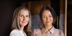 Ella Caldwell and Ngaire Dawn Fair during rehearsals for The Doll Trilogy.