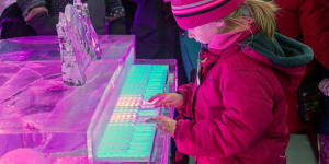 An ice piano at Montreal's Winter Festival. 
