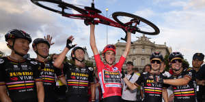 Sepp Kuss after winning the Vuelta.