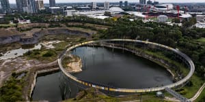 The former brick pit at Sydney Olympic Park.