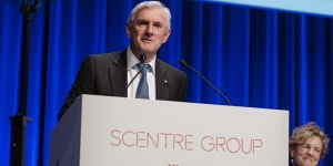 Thursday was Stephen Lowy's last day on the board of Scentre as a non-executive chairman. 