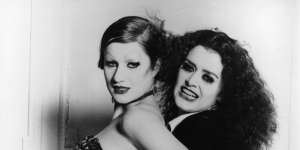 Campbell as Columbia and Patricia Quinn (right) as Magenta in The Rocky Horror Picture Show.