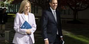 Finance Minister Katy Gallagher and Treasurer Jim Chalmers on Tuesday.