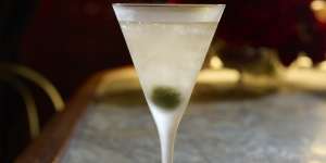 The dirty martini,one of four on offer.