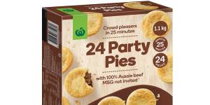 Woolworths party pies.