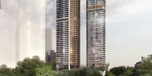 Harry Triguboff plans to build two Meriton towers on Alice Street,overlooking the botanic gardens.