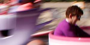 Leave the spinning things to the kids … the iconic tea cups of the Mad Tea Party ride.