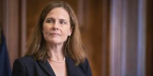 Amy Coney Barrett,US President Donald Trump's nominee for associate justice of the US Supreme Court,meets with senators in Washington last week.