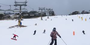 Snow good:Perisher resort now open a week early in NSW