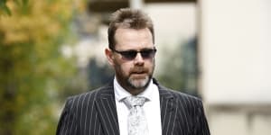 Dr Sean Runacres outside the Coroners Court of Victoria in May 2021.