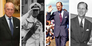 Prince Philip over the years.