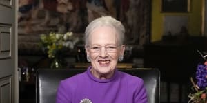 Queen Margrethe II announces her abdication during a New Year’s Eve speech from Christian IX’s Palace,Amalienborg Castle,in Copenhagen.
