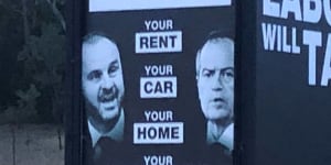 A Liberal Party campaign truck in the Australian Capital Territory. 