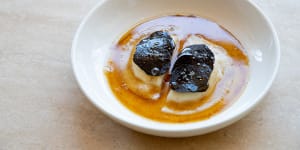 Go-to dish:Potato dumplings,buffalo curd,whey,black truffle.