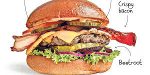 Anatomy of a modern Aussie burger.