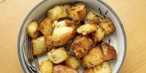 Rosella’s roast potatoes with rosemary.