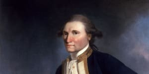 A painting of Captain James Cook by John Webber.