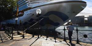 The Ruby Princess,which disembarked 2700 passengers at Sydney’s Circular Quay on March 19. More than 400 passengers have been diagnosed with the coronavirus. 
