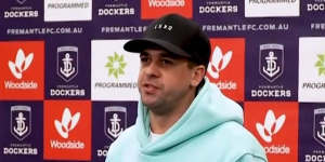 Dockers great Stephen Hill was visibly emotional as he delivered the news to his teammates.