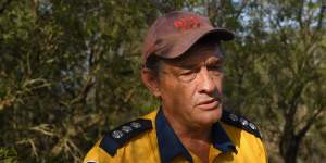 Mal Yarnold,group officer for NSW RFS Mid Coast,at the RFS shed in Tinonee on the NSW Mid North Coast.