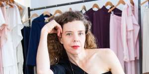 Fashion designer Bianca Spender makes smaller runs to reduce the need for clearances.