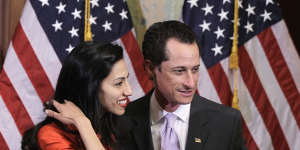 Split:Anthony Weiner and Huma Abedin.