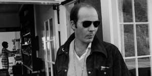 In the 1970s,the left was paranoid:Pictured,the famously paranoid and left-leaning journalist Hunter S. Thompson.