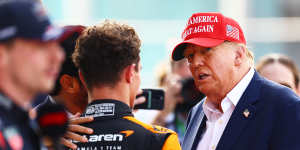 Former US president Donald Trump attended the Miami Grand Prix,where he rubbed shoulders with race winner Lando Norris.