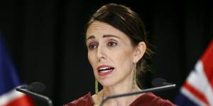 New Zealand Prime Minister Jacinda Ardern at a press conference earlier this month.