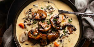 RecipeTin Eats’ creamy mushroom wild rice soup. From RecipeTin Eats’ second cookbook,Tonight.