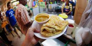 A roti stall at a hawker centre in Singapore’s Little India.