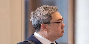 Former psychiatrist Ong Min Tan arrives at Downing Centre District Court on Monday.