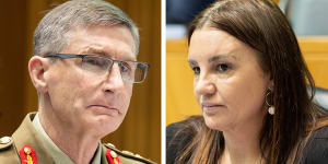 Defence Force chief Angus Campbell and Jacqui Lambie faced off in Senate estimates on Tuesday.