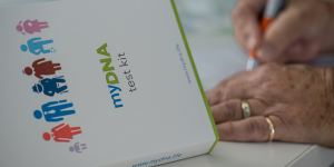 A testing kit from MyDNA. 