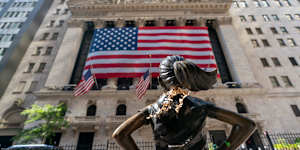 Wall Street’s moves were much more modest overall than the extreme swings that have hit financial markets since the war began in late February.