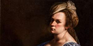 Self-Portrait as a Lute Player by Artemisia Gentileschi,between 1615 and 1617. This work fetched more than $US3 million at auction in New York in 2014.