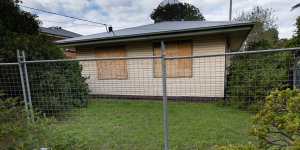 One of nine vacant state-owned empty homes The Age observed in Braybrook.