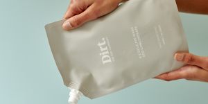The Dirt Company's products are refilled with reusable pouches. 