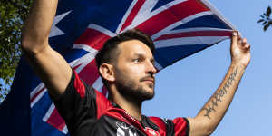 Flying the flag:Ninkovic is waiting for his citizenship to come through.