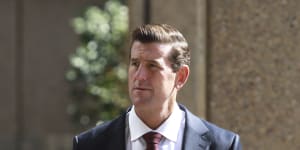 Ben Roberts-Smith outside the Federal Court in Sydney last month.