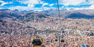 Mi Teleferico in La Paz in Bolivia has 10 lines with astonishing views.