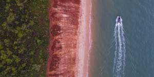 Pink shores of Melville Island,Tiwi Islands.