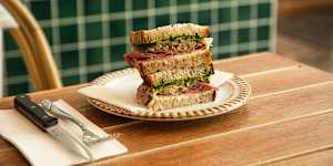 Wagyu pastrami sandwich.