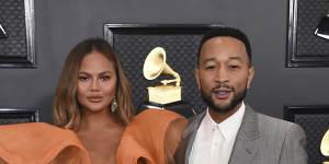 Chrissy Teigen and husband John Legend,pictured in January,had openly shared their pregnancy struggles.